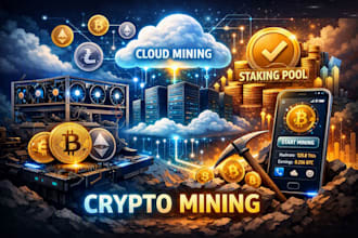 setup mining pool, cloud mining, staking pool, mining app