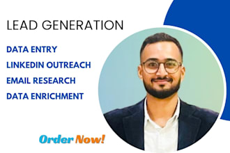do contact enrichment, data entry and linkedin outreach