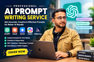 write professional ai prompts for chatgpt, gemini, ai tools