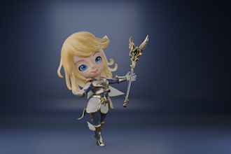 design custom 3d chibi characters and miniatures for 3d printing