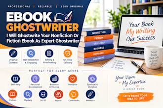ghostwrite your nonfiction or fiction ebook