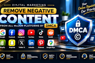 delete remove takedown instagram,facebook,tiktok,reddit,yt,google by dmca