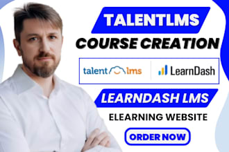build responsive online course website using learndash graphy or talentlms