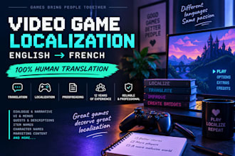 translate and localize your video game from english to french