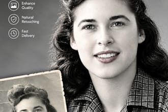 professionally restore old damaged photos and enhance image