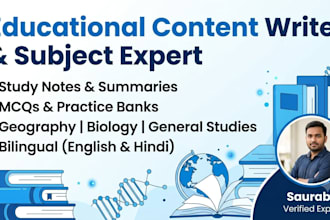 write educational content, study materials, and notes