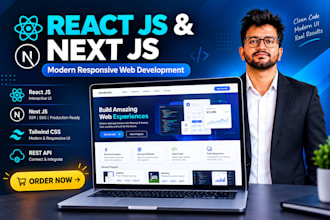develop react js and next js custom web apps