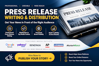 write press release, press release distribution to press media for media outlet