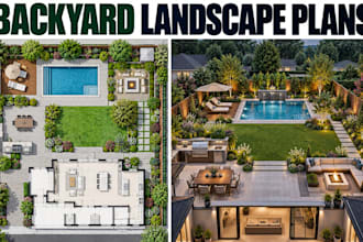create backyard landscape plans residential outdoor architectural layouts