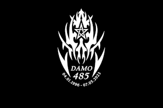 design awesome rip brother damo logo