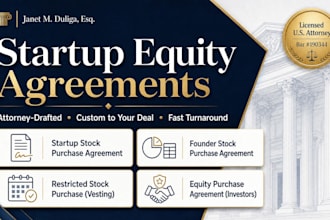 draft a premium startup equity purchase agreement for investors