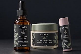 design skincare packaging, cosmetic label, bottle label and cosmetic packaging