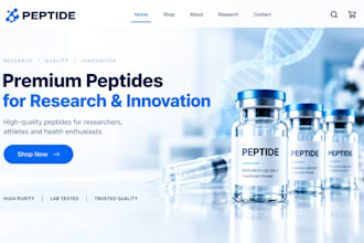 build compliant peptide website research peptide wordpress website peptide store