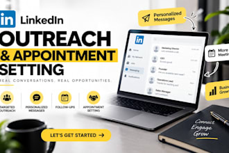 do personalized linkedin outreach and appointment setting