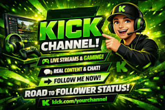 promote your kick channel for real viewers and reach followers status