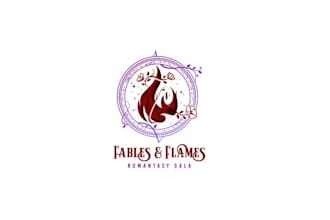 design unique romantasy gala logo