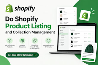 do shopify product listing and collection management