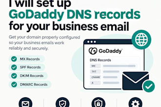 set up godaddy dns records for your business email