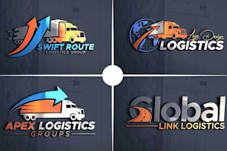 design towing, trucking, dispatching, logistics, car wrap, and transport logo