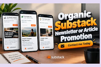do organic substack promotion substack newsletter subtack article promotion