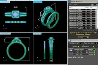 design luxury engagement ring cad for manufacturing