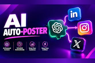 create an automated social media auto poster using make and chatgpt