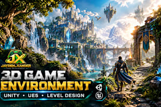 design 3d game environment and level design in unity