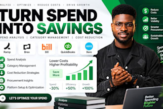 spend analysis category management cost reduction ramp brex bill quickbook xero