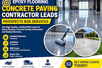 generate epoxy flooring concrete paving contractor leads prospects b2b services