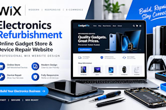 build electronics refurbishment online gadget store device repair wix website