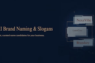 come up with catchy brand names and slogans using ai