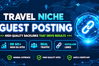 publish high DR travel guest posts with dofollow backlinks