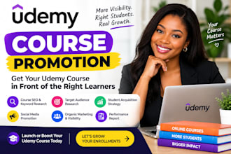 promote your udemy online course to boost visibility and targeted enrollment
