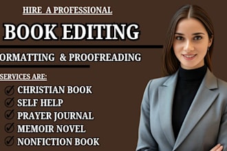 proofread, edit memoir, devotional, self help, nonfiction christian book editor