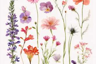 draw botanical illustrations of plants, fruits