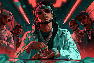 design custom music covers with bold visual concepts