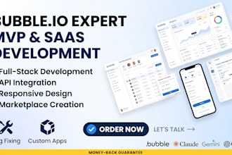 build bubble mvp saas app development bug fixing custom bubble apps from scratch