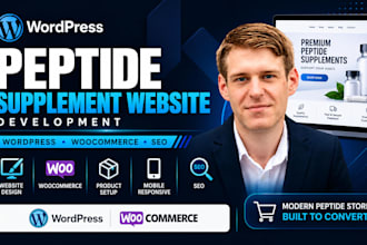 develop woocommerce peptide website redesign shopify peptide