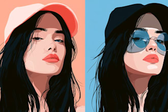 create a custom vector art portrait from your photo