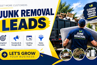 junk removal leads  junk removal website leads generation landing page