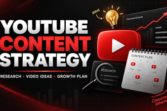 create a research based youtube content strategy and video ideas