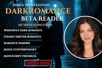 beta read dark romance, sci fi, werewolf novels with honest manuscript feedback