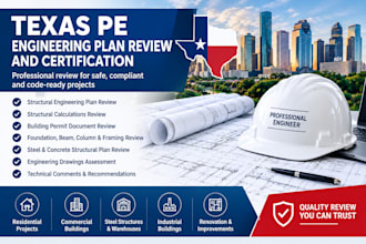 provide texas pe engineering plan review and certification