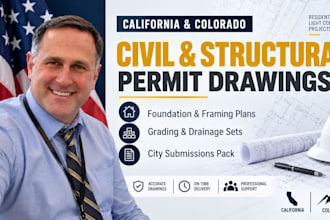 be your civil and structural engineer for california ca and colorado permit sets