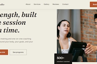 design a modern gym and fitness website