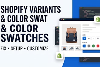 fix shopify product variants and color swatches