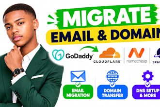 migrate your email and domain from godaddy to cloudflare namecheap or spaceship