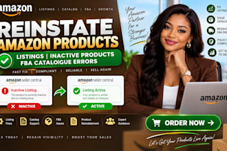 reinstste amazon product listing inactive products fba catalogue issues errors