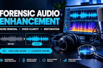do forensic audio editing, enhancement, noise removal and restoration