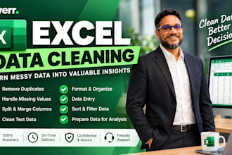 clean, merge, organize and format excel and csv data